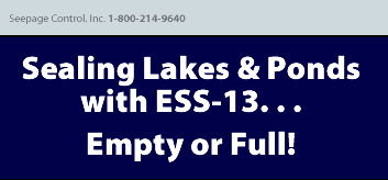 Seepage Control Inc. - Sealing Lakes and Ponds with ESS-13